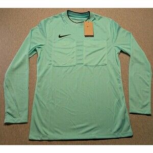 NWT Nike Jersey Soccer Referee turquoise LS Dri-Fit Shirt DH8027-354 Sz Meduim